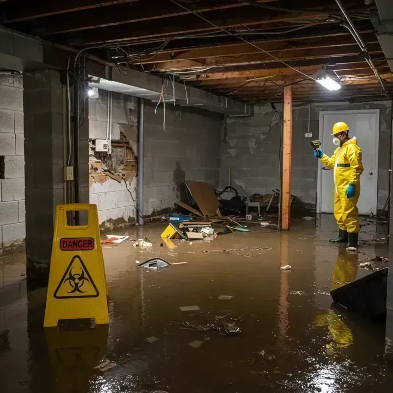 Flooded Basement Electrical Hazard in Trego County, KS Property