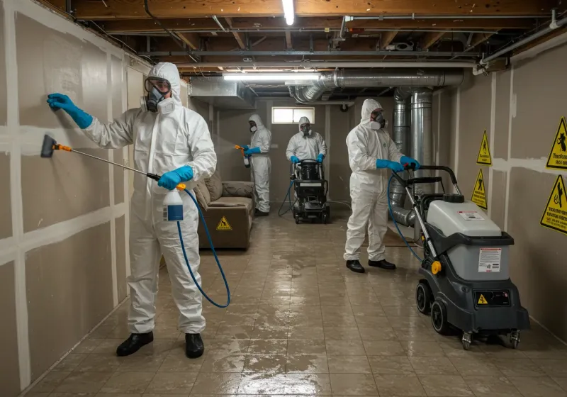 Basement Moisture Removal and Structural Drying process in Trego County, KS